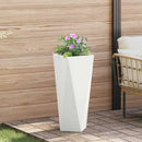 Plantekasse 2 pcs Hvid 30 x 30 x 75 cm Stål