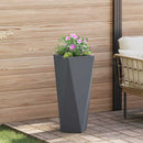 Plantekasse 2 pcs Antracit 30 x 30 x 75 cm Stål