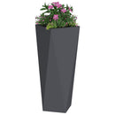 Plantekasse 2 pcs Antracit 30 x 30 x 75 cm Stål