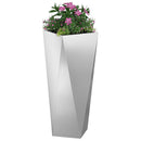Plantekasse 2 stk. Sølv 30 x 30 x 75 cm Galvaniseret stål - Xlshop.dk