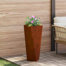 Plantekasse 2 stk. Rusten 30 x 30 x 75 cm Cortenstål