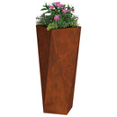 Plantekasse 2 stk. Rusten 30 x 30 x 75 cm Cortenstål