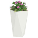 Plantekasse 2 pcs Hvid 40 x 40 x 75 cm Stål