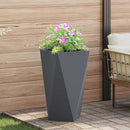 Plantekasse 2 pcs Antracit 40 x 40 x 75 cm Stål