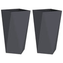 Plantekasse 2 pcs Antracit 40 x 40 x 75 cm Stål