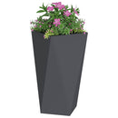 Plantekasse 2 pcs Antracit 40 x 40 x 75 cm Stål