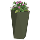 Plantekasse Oliven grøn 40 x 40 x 75 cm Stål