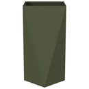 Plantekasse 2 pcs Oliven grøn 40 x 40 x 75 cm Stål