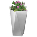 Plantekasse Sølv 40 x 40 x 75 cm Galvaniseret stål - Xlshop.dk