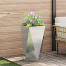 Plantekasse 2 stk. Sølv 40 x 40 x 75 cm Galvaniseret stål - Xlshop.dk