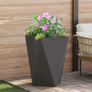 Plantekasse 2 pcs Sort 50 x 50 x 75 cm Stål