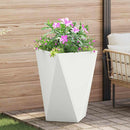 Plantekasse 2 pcs Hvid 50 x 50 x 75 cm Stål