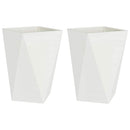 Plantekasse 2 pcs Hvid 50 x 50 x 75 cm Stål