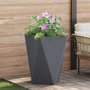 Plantekasse 2 pcs Antracit 50 x 50 x 75 cm Stål