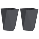 Plantekasse 2 pcs Antracit 50 x 50 x 75 cm Stål