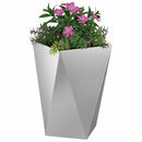 Plantekasse 2 stk. Sølv 50 x 50 x 75 cm Galvaniseret stål - Xlshop.dk
