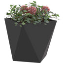 Plantekasse 2 pcs Sort 30 x 30 x 30 cm Stål