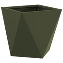 Plantekasse 2 pcs Oliven grøn 30 x 30 x 30 cm Stål