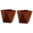 Plantekasse 2 pcs Rusten 30 x 30 x 30 cm Cortenstål