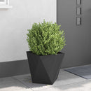 Plantekasse 2 pcs Sort 40 x 40 x 40 cm Stål