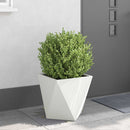 Plantekasse 2 pcs Hvid 40 x 40 x 40 cm Stål