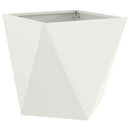Plantekasse 2 pcs Hvid 40 x 40 x 40 cm Stål
