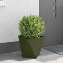 Plantekasse 2 pcs Oliven grøn 40 x 40 x 40 cm Stål
