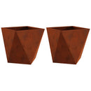 Plantekasse 2 pcs Rusten 40 x 40 x 40 cm Cortenstål