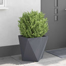 Plantekasse 2 pcs Antracit 50 x 50 x 50 cm Stål