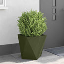 Plantekasse 2 pcs Oliven grøn 50 x 50 x 50 cm Stål
