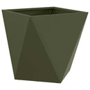 Plantekasse 2 pcs Oliven grøn 50 x 50 x 50 cm Stål