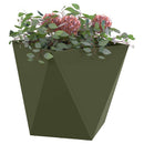 Plantekasse 2 pcs Oliven grøn 50 x 50 x 50 cm Stål