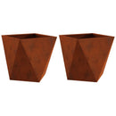 Plantekasse 2 pcs Rusten 50 x 50 x 50 cm Cortenstål