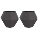 Plantekasse 2 pcs Sort 100 x 100 x 80 cm Stål