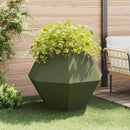 Plantekasse 2 pcs Oliven grøn 100 x 100 x 80 cm Stål