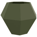 Plantekasse 2 pcs Oliven grøn 100 x 100 x 80 cm Stål