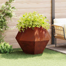 Plantekasse 2 pcs Rusten 100 x 100 x 80 cm Cortenstål