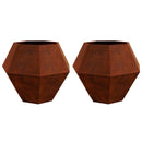 Plantekasse 2 pcs Rusten 100 x 100 x 80 cm Cortenstål