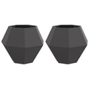 Plantekasse 2 pcs Sort 75 x 75 x 60 cm Stål