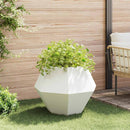 Plantekasse 2 pcs Hvid 75 x 75 x 60 cm Stål