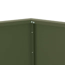 Plantekasse Oliven grøn 75 x 75 x 60 cm Stål