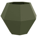 Plantekasse 2 pcs Oliven grøn 75 x 75 x 60 cm Stål
