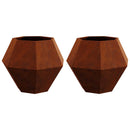 Plantekasse 2 pcs Rusten 75 x 75 x 60 cm Cortenstål