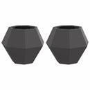 Plantekasse 2 pcs Sort 50 x 50 x 40 cm Stål