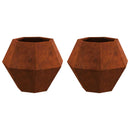 Plantekasse 2 pcs Rusten 50 x 50 x 40 cm Cortenstål