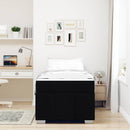Sengestel med madras Sort 80 x 200 cm Stof