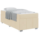 Sengestel med madras Creme 80 x 200 cm Stof