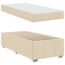 Sengestel med madras Creme 80 x 200 cm Stof