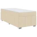 Sengestel med madras Creme 80 x 200 cm Stof