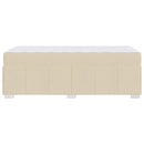 Sengestel med madras Creme 80 x 200 cm Stof